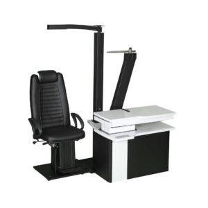 Unidad de refracción Medinstrus ELITE con silla elevable y tablero motorizado blanco